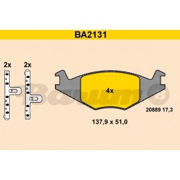 BARUM Bremsbelagsatz,...