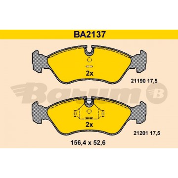 BARUM Bremsbelagsatz,...
