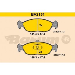 BARUM Bremsbelagsatz,...
