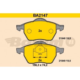BARUM Bremsbelagsatz,...