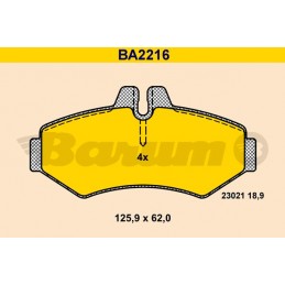 BARUM Bremsbelagsatz,...
