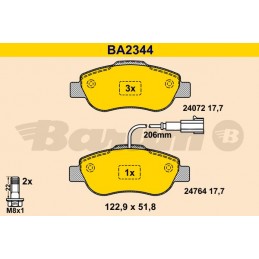 BARUM Bremsbelagsatz,...