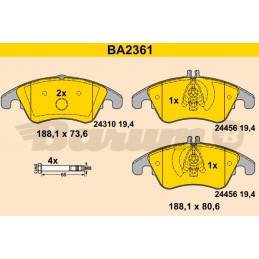 BARUM Bremsbelagsatz,...