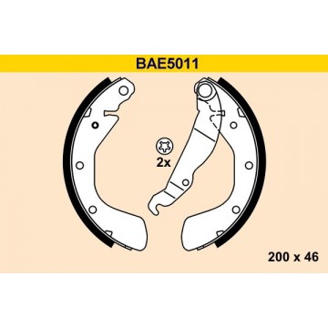 BARUM Bremsbackensatz, BAE5011