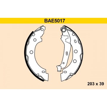 BARUM Bremsbackensatz, BAE5017