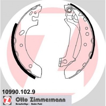 ZIMMERMANN ZIMMERMANN Bremsbackensatz, 10990.102.9