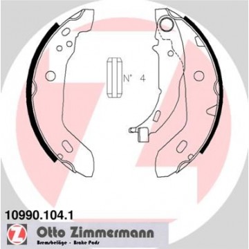 ZIMMERMANN ZIMMERMANN Bremsbackensatz, 10990.104.1