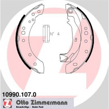 ZIMMERMANN ZIMMERMANN Bremsbackensatz, 10990.107.0