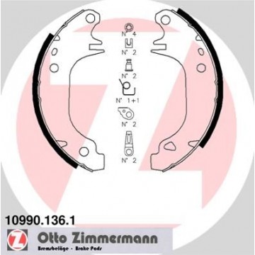 ZIMMERMANN Bremsbackensatz,...