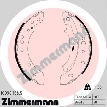 ZIMMERMANN Bremsbackensatz,...