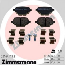 ZIMMERMANN Bremsbelagsatz,...