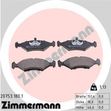 ZIMMERMANN Bremsbelagsatz,...