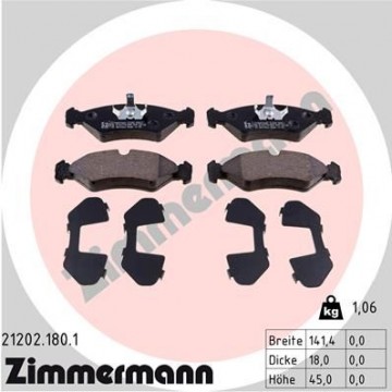 ZIMMERMANN Bremsbelagsatz,...