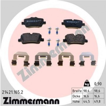 ZIMMERMANN Bremsbelagsatz,...