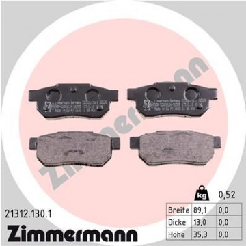 ZIMMERMANN Bremsbelagsatz,...