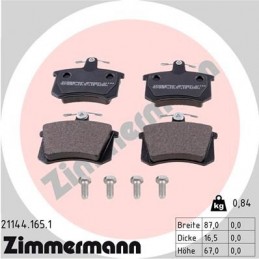 ZIMMERMANN Bremsbelagsatz,...