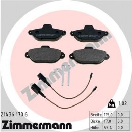 ZIMMERMANN Bremsbelagsatz,...