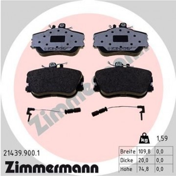 ZIMMERMANN Bremsbelagsatz,...