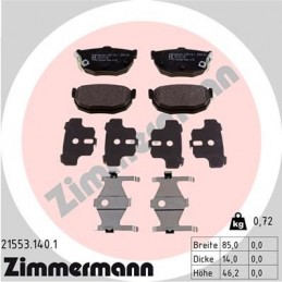 ZIMMERMANN Bremsbelagsatz,...