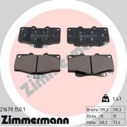 ZIMMERMANN Bremsbelagsatz,...