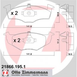 ZIMMERMANN Bremsbelagsatz,...