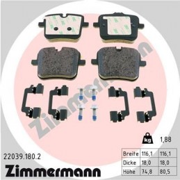 ZIMMERMANN Bremsbelagsatz,...