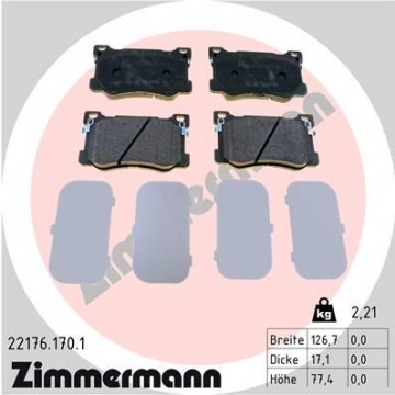 ZIMMERMANN Bremsbelagsatz,...