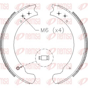 REMSA Bremsbackensatz, 4284.00