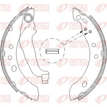 REMSA Bremsbackensatz, 4394.00