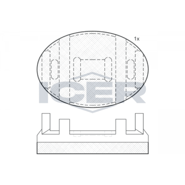 ICER Bremsbelagsatz,...