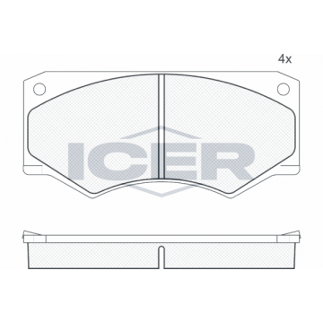 ICER Bremsbelagsatz,...