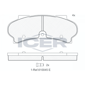 ICER Bremsbelagsatz,...