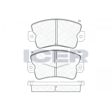ICER Bremsbelagsatz,...