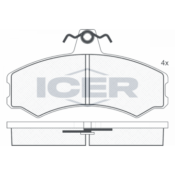 ICER Bremsbelagsatz,...