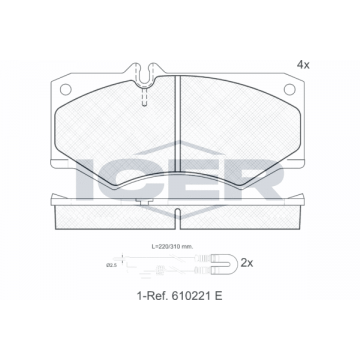 ICER Bremsbelagsatz,...