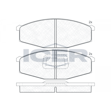 ICER Bremsbelagsatz,...