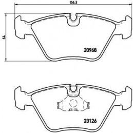 BREMBO Bremsbelagsatz,...