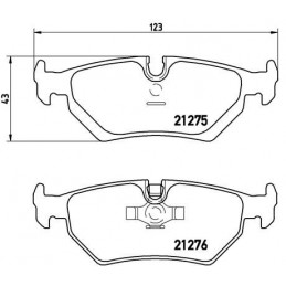 BREMBO Bremsbelagsatz,...