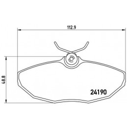 BREMBO Bremsbelagsatz,...