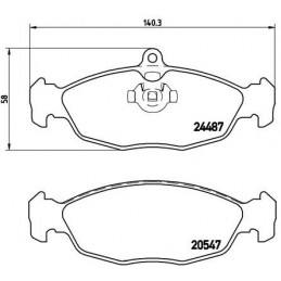 BREMBO Bremsbelagsatz,...