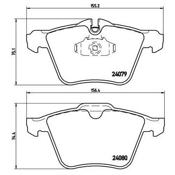 BREMBO Bremsbelagsatz,...