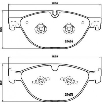 BREMBO Bremsbelagsatz,...