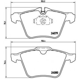 BREMBO Bremsbelagsatz,...