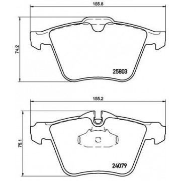 BREMBO Bremsbelagsatz,...