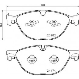 BREMBO Bremsbelagsatz,...