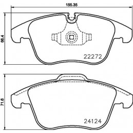 BREMBO Bremsbelagsatz,...