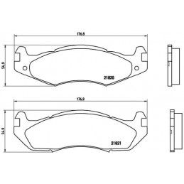 BREMBO Bremsbelagsatz,...