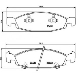 BREMBO Bremsbelagsatz,...