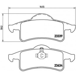 BREMBO Bremsbelagsatz,...