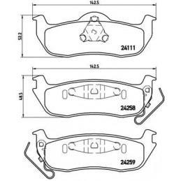 BREMBO Bremsbelagsatz,...